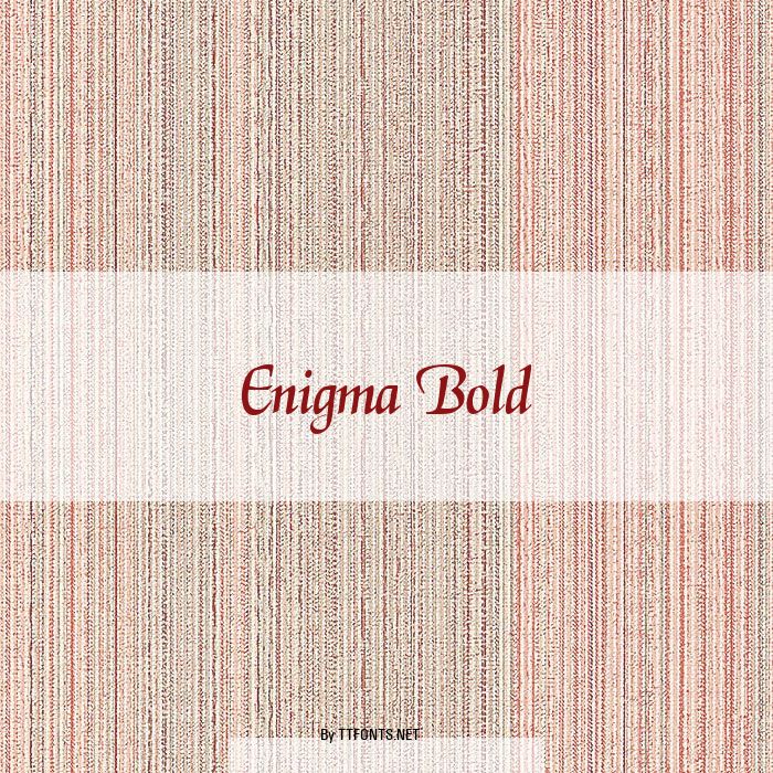 Enigma Bold example